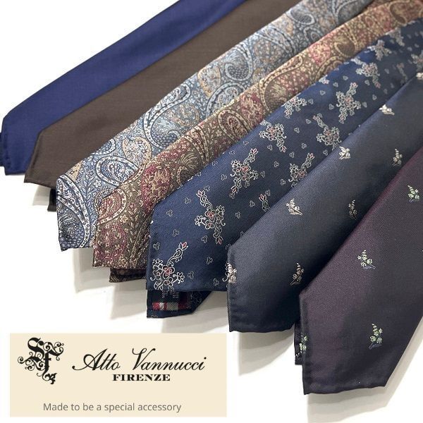 Atto Vannucci ( アットヴァンヌッチ ) ネクタイ ブルー ヘザーブルー