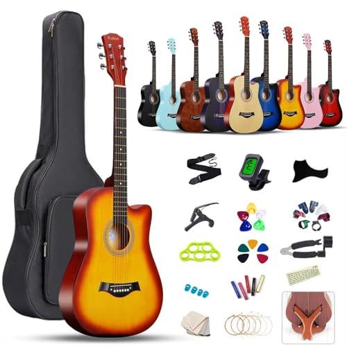 アコースティックギター 初心者18点セット 38インチ 入門練習 学生