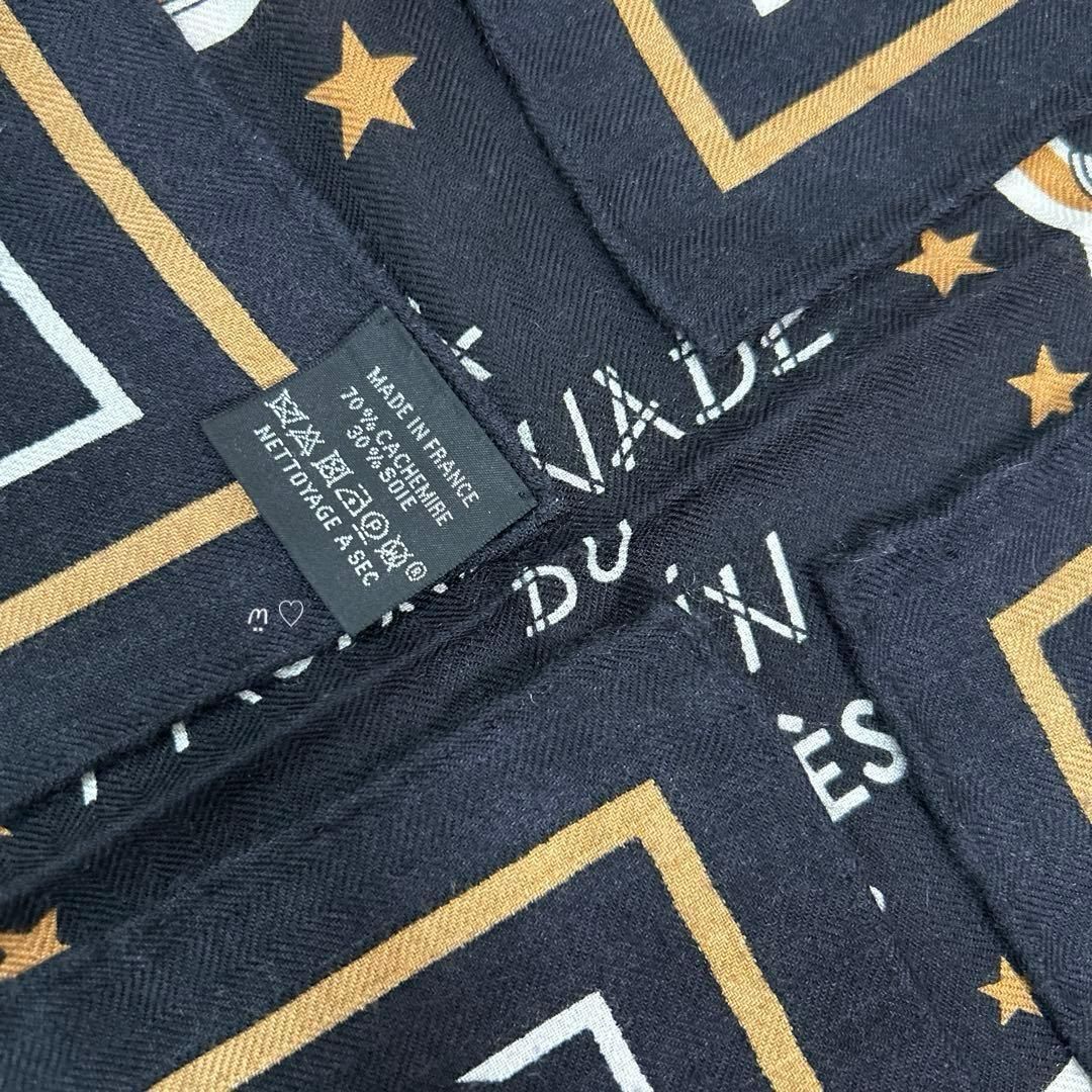 HERMESエルメス カレジェアン 140 朝の散歩バンダナ カシシル ノワール