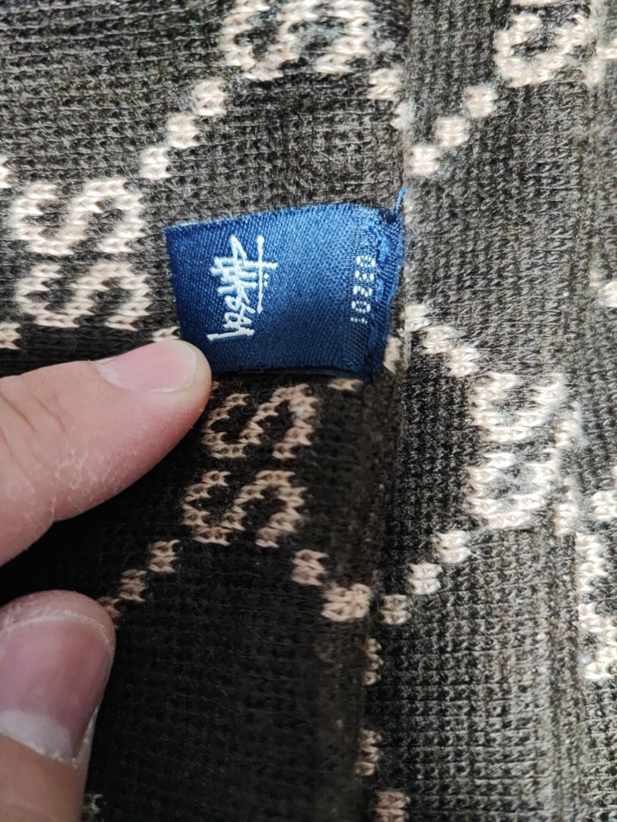 希少】90s STUSSY モノグラム SSロゴ 総柄マフラー OLDデザイン - メルカリ