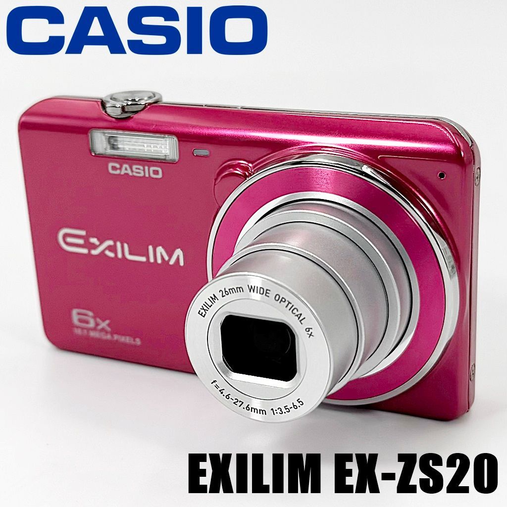 カメラ カシオ CASIO EXILIM EX-ZS20 レッド コンデジ カメラ