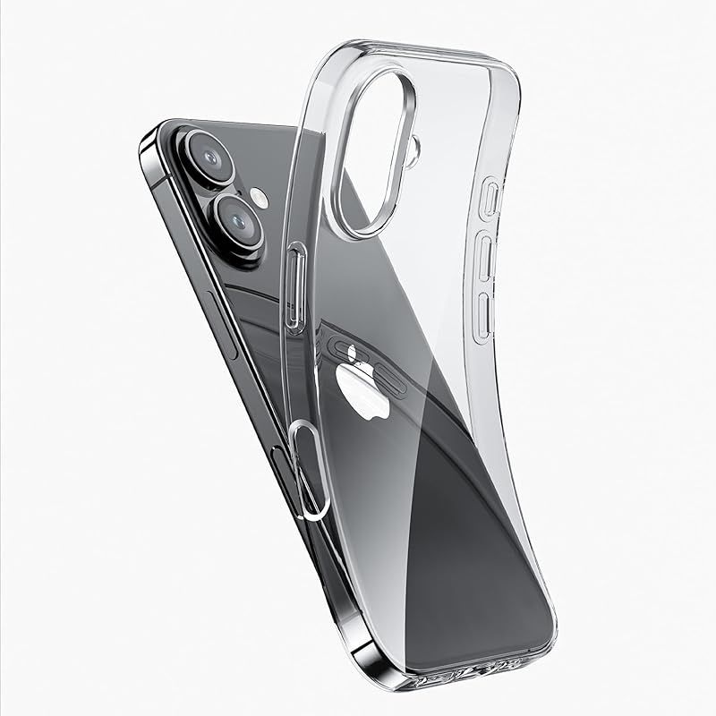 NIMASO iPhone 16 用 クリア ケース 透明 ソフト スマホケース 米軍MIL