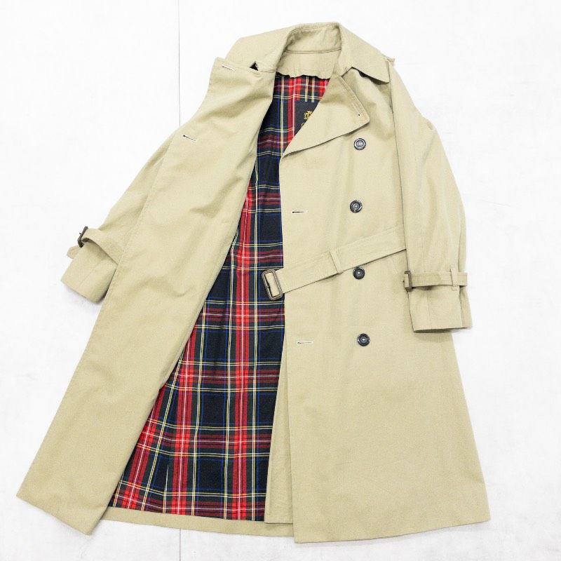 Drawer ドゥロワー トレンチコート チェック柄 ライナー付き ベルト