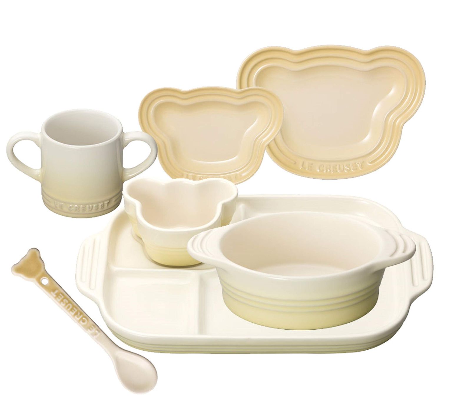 ル・クルーゼ(Le Creuset) 食器セット 子ども ベビー・テーブルウェア・セット デューン 耐熱 耐冷 電子レンジ オーブン 対応 出産祝い お食い初め 男の子 女の子 ギフト 【日本正規販売品】 [デューン] [テーブルウェアセット]