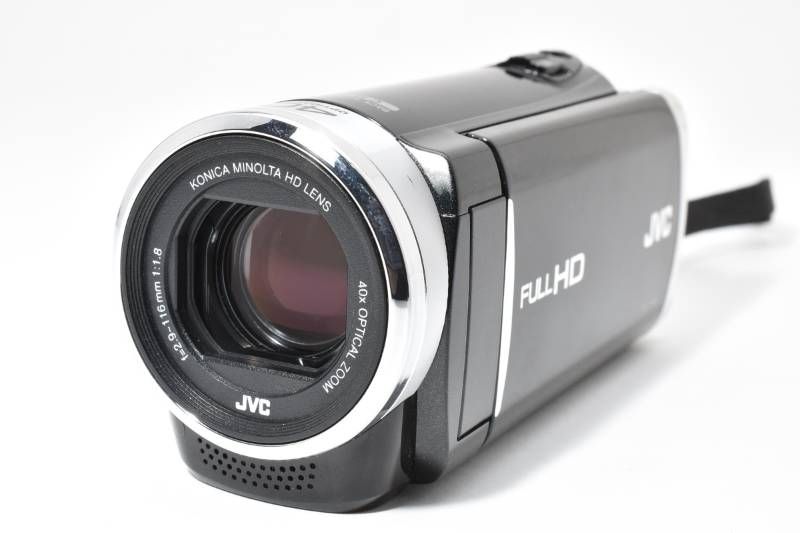 実用光学美品 箱あり】JVC Everio GZ-E180 黒 ブラック ビデオカメラ