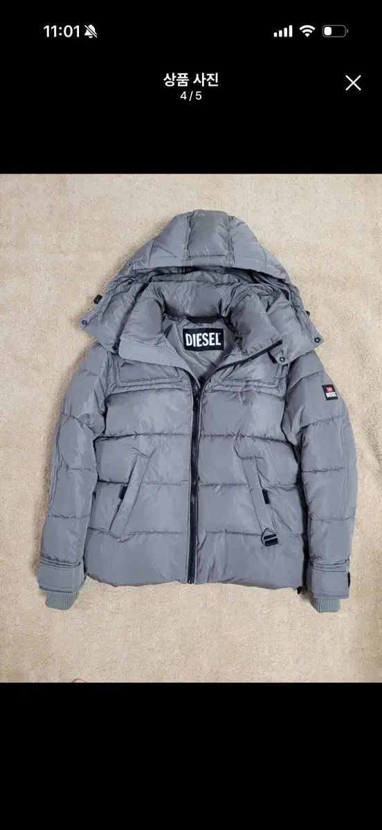 DIESEL ダウン ジャケット グレー m(100) 出品 【公式通販】