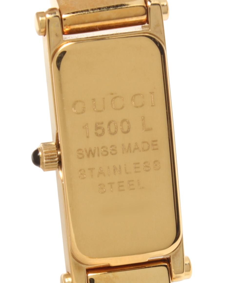 グッチ 腕時計 1500L クオーツ ゴールド レディース GUCCI - メルカリ