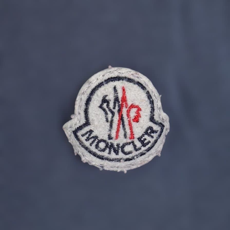 MONCLER モンクレール 半袖ポロシャツ M メンズ 刺繍 ブルー コットン