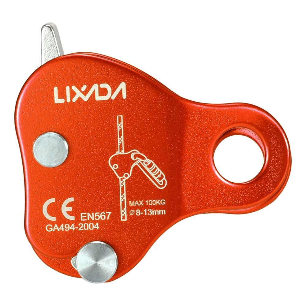 【数量限定】CE/UIAA認証 登山 クライミングプーリー 運搬 ベアリングモバイルサイド 輸送 シンプルアセンダー クライミング用 マイクロプーリー オレンジ Lixada
