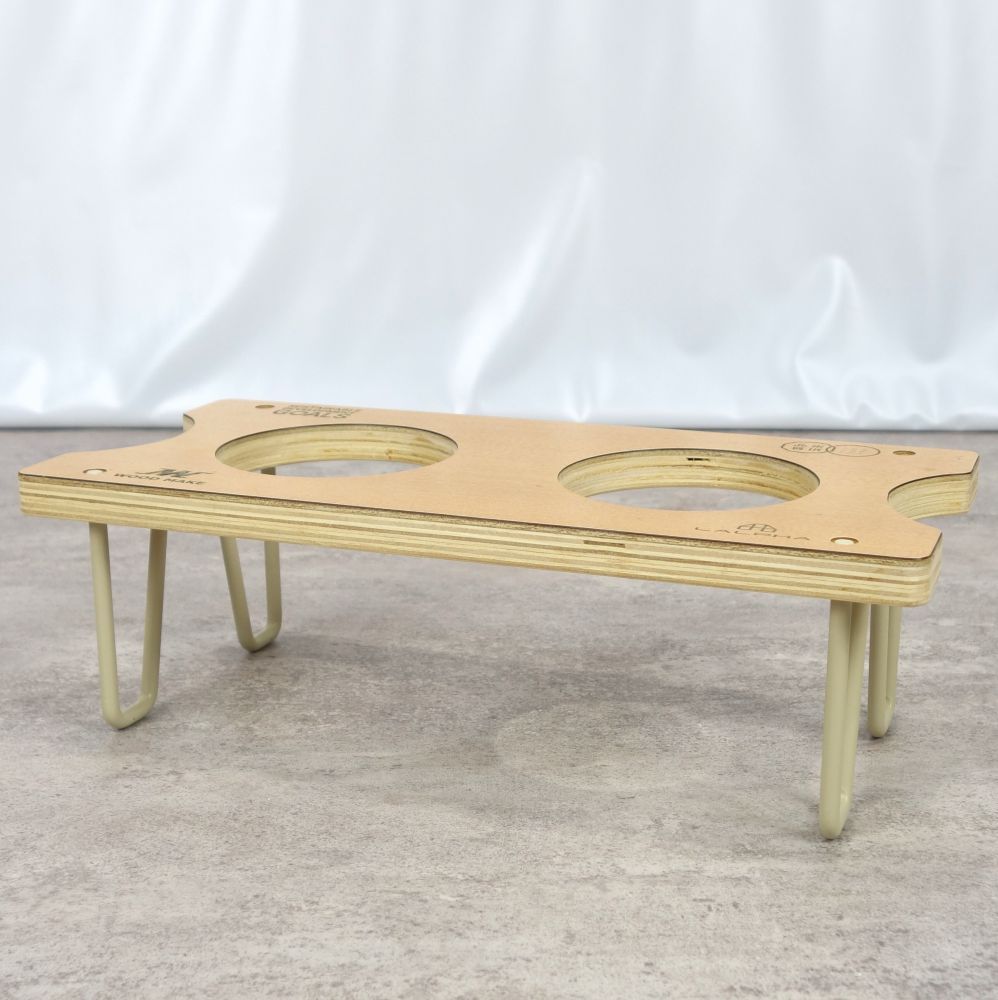 ウッド メーク WOOD MAKE LALPHA ラルファ アウトドア テーブル 2穴バージョン ペット 餌受け 猫 キャット 犬 ドッグ フードスタンド ウッド メーク WOOD MAKE LALPHA ラルファ アウトドア テーブル 2穴