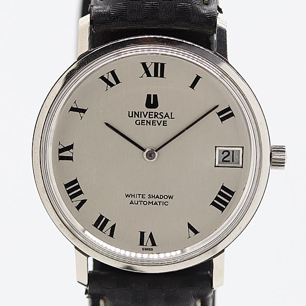 稼働 ユニバーサルジュネーブ ホワイトシャドー AT|自動巻 シルバー文字盤 メンズ腕時計 4262500 2ANT ABC18846 KMT