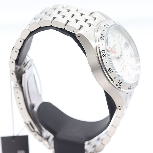  保| 稼働 セイコー 5スポーツ GMT 4R34-00C0 AT|自動巻 ホワイト文字盤 メンズ腕時計 2550000 2ERY MST ABC18773 カットソー 自動巻き時計 腕時計(アナログ)