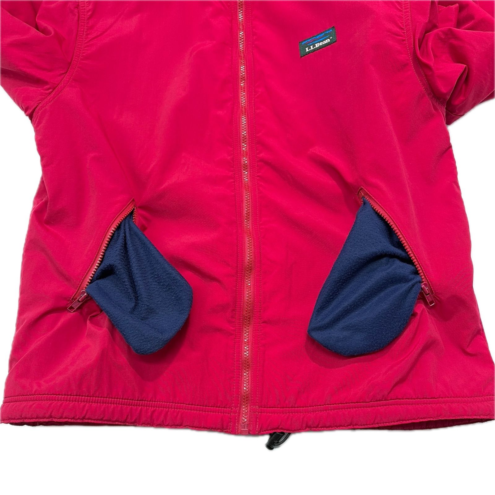 90s LL BEAN エルエルビーン ウォームアップ ジャケット 赤 紫 古着 