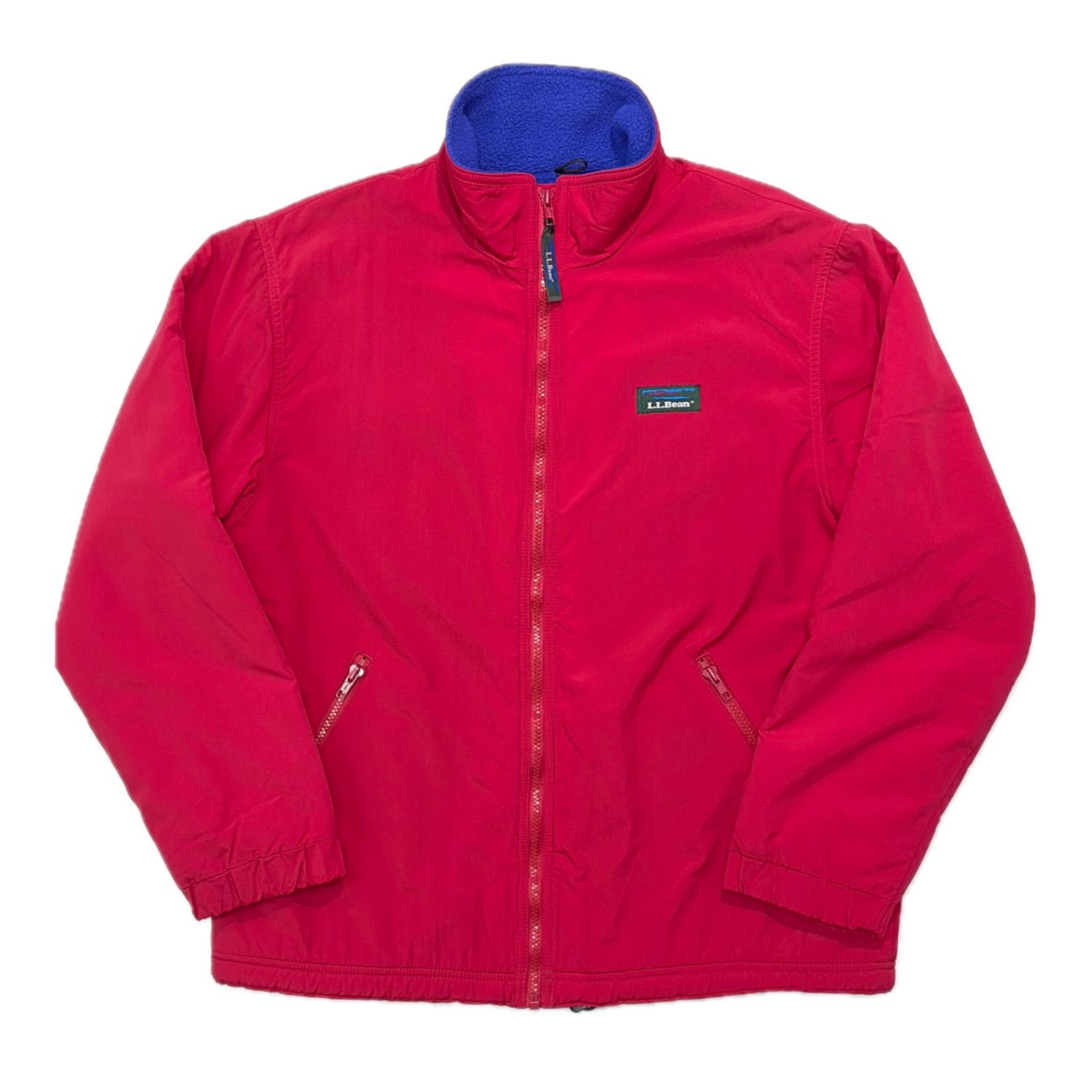90s LL BEAN エルエルビーン ウォームアップ ジャケット 赤 紫 古着 