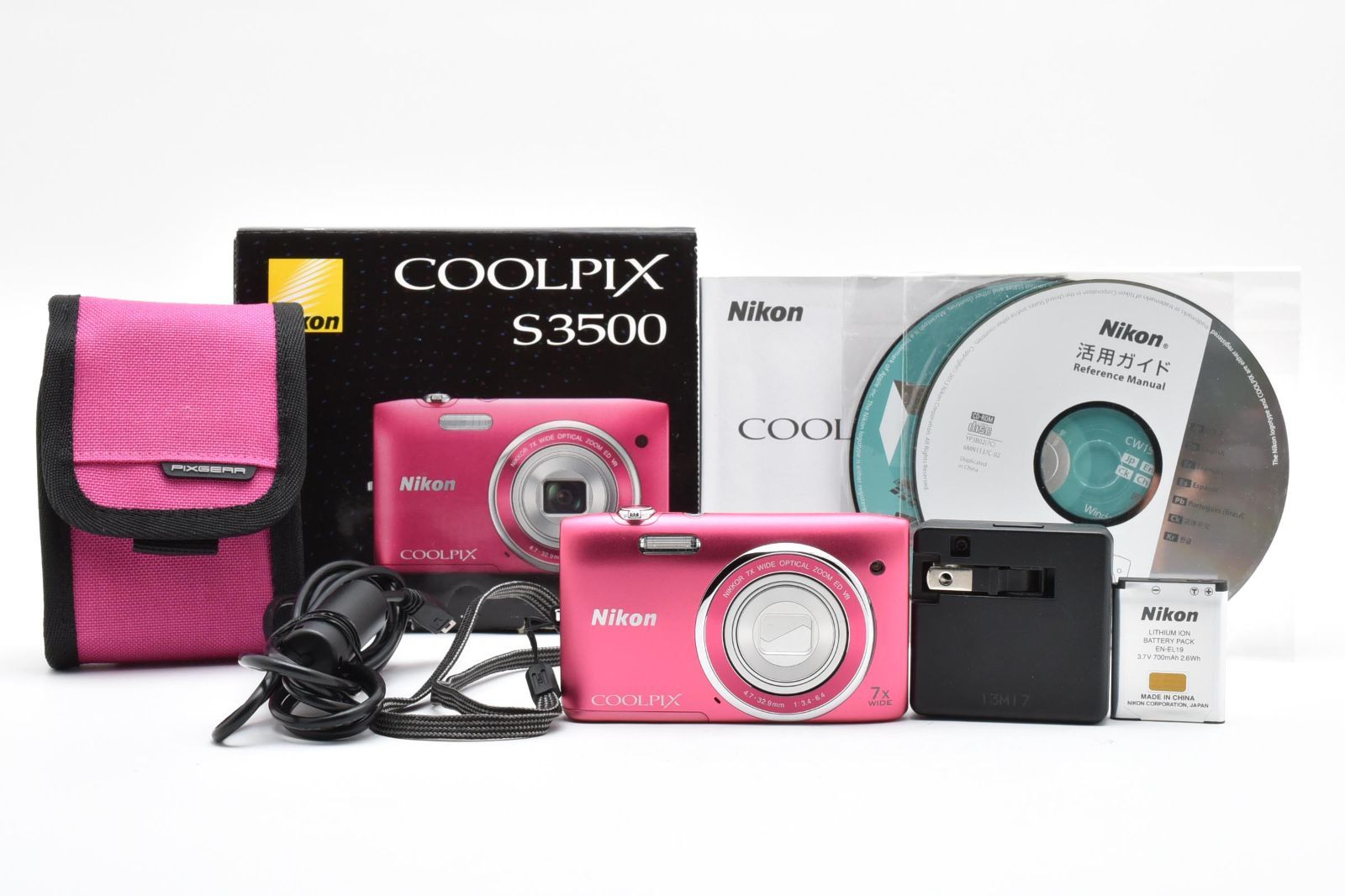 □ ほぼ新品 □ ニコン Nikon COOLPIX S3500 ピンク 《動作確認済・元