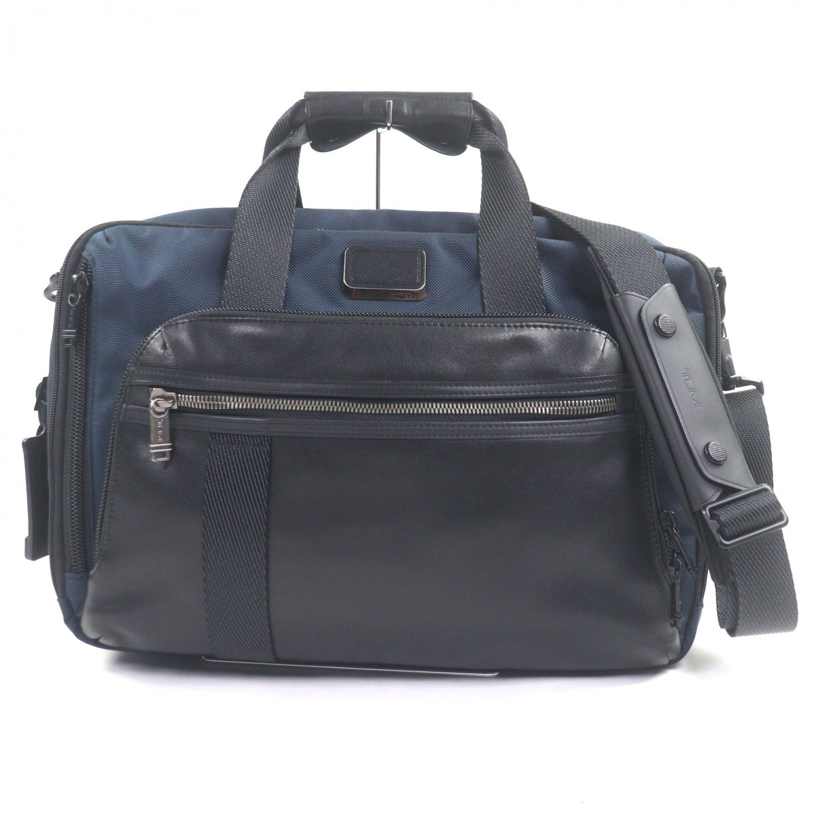 美品▽TUMI トゥミ 232308NVY BRAVO ALPHA ナイロン レザー 緩衝材入り 