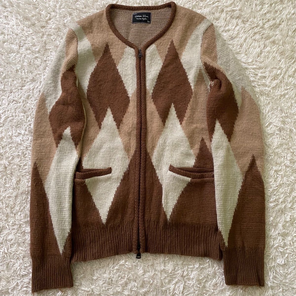 NUMBER (N)INE ナンバーナイン 08AW アーガイルニットカーディガン 