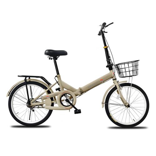 折りたたみ自転車 20 インチ 軽量 小径車 高炭素鋼フレーム カゴ