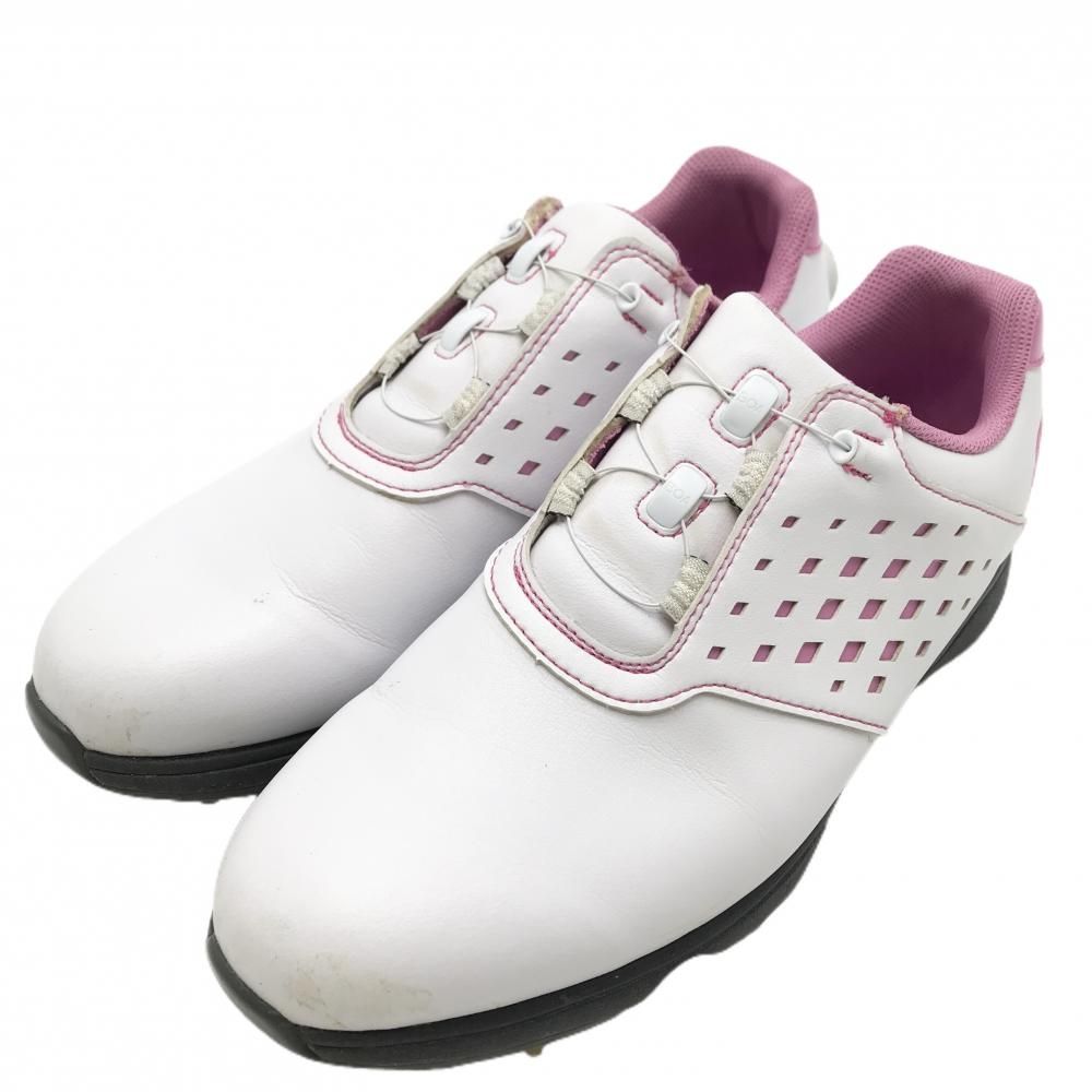 【新品未使用】FootJoy ゴルフシューズ ダイヤル式 フットジョイ ゴルフシューズ 白×ピンク 98622J BOA ダイヤル式