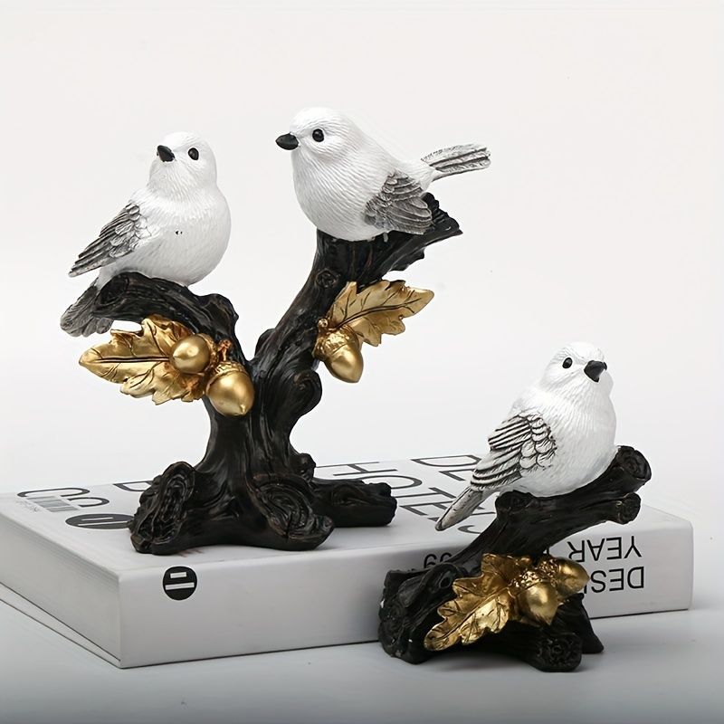 オブジェ 置物 枝に止まっている小鳥 トリ バード 1羽 2羽 2種類 インテリア リビング ダイニング 玄関 寝室 装飾 オーナメント 樹脂 プレゼント ギフト オシャレ 可愛い 癒しグッズ 感 ホームデコレーション