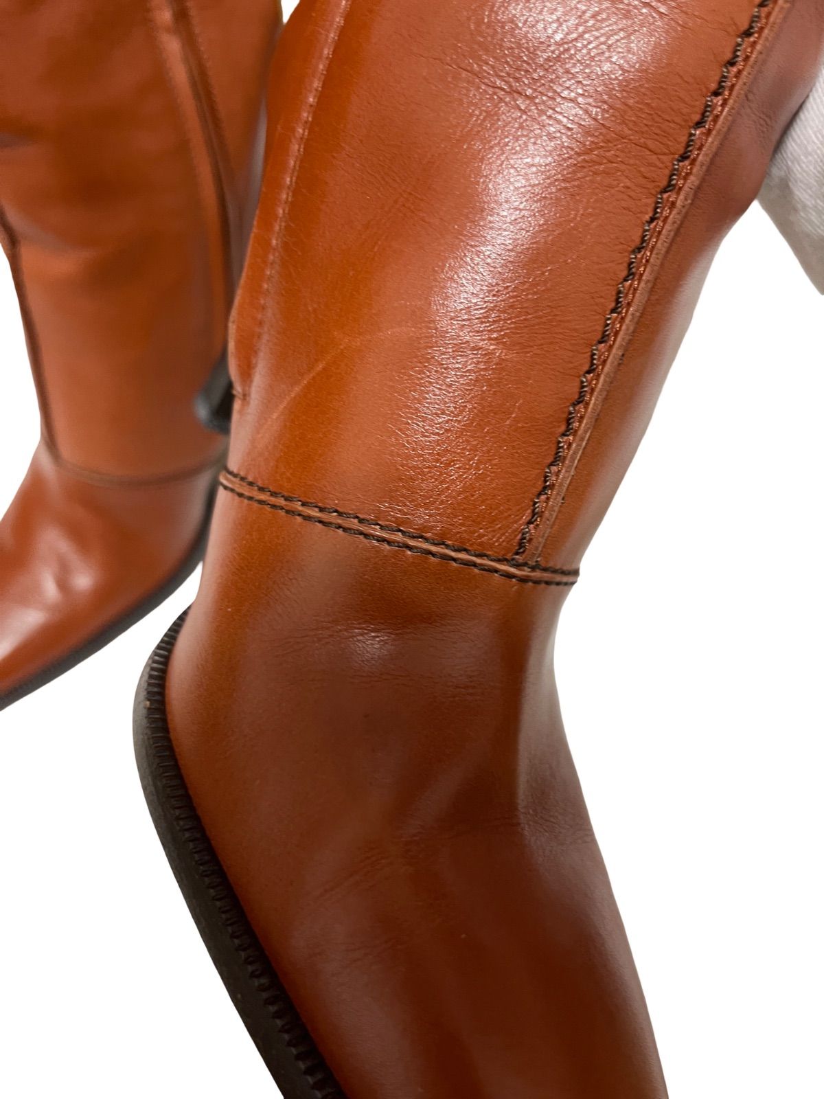 TOD'S トッズ ロングブーツ レザー ポインテッドトゥ ブラウン