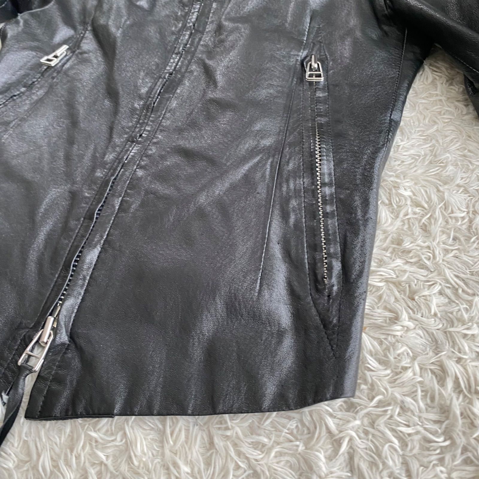 EKAM leather jacket エカム レザージャケット 変形 ダブルジップ