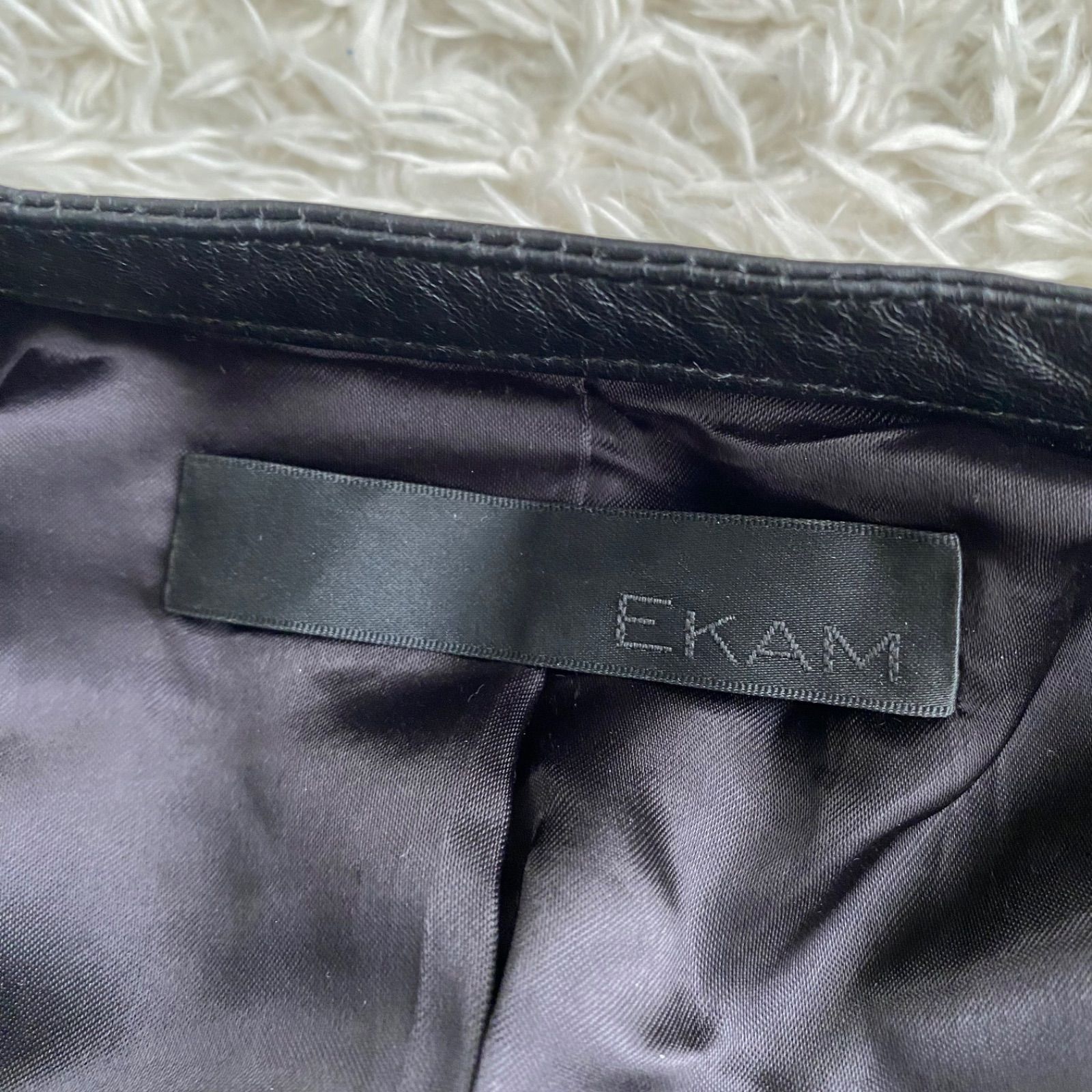EKAM leather jacket エカム レザージャケット 変形 ダブルジップ