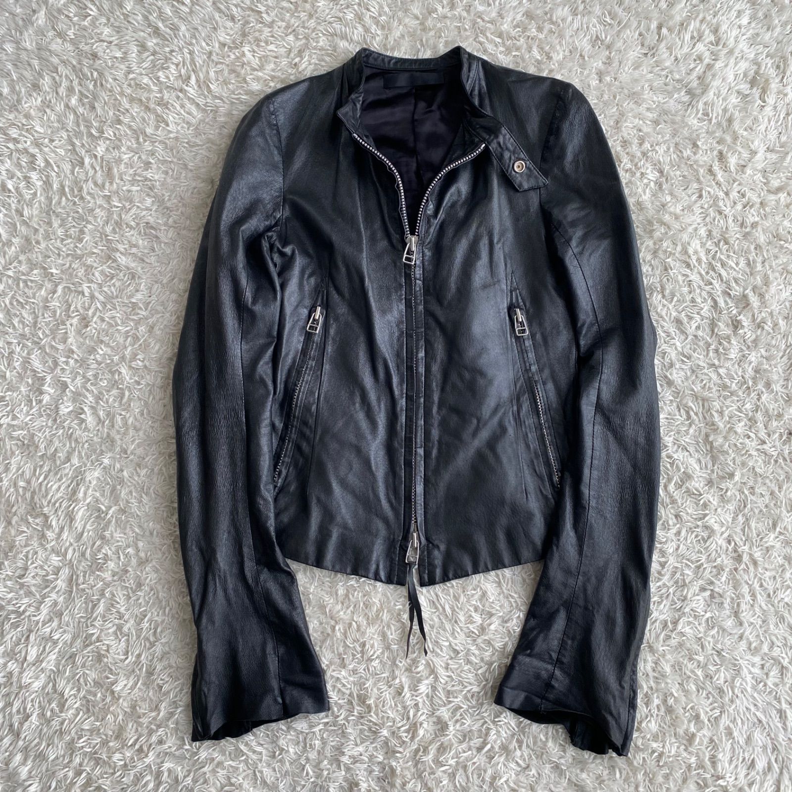 EKAM leather jacket エカム レザージャケット 変形 ダブルジップ