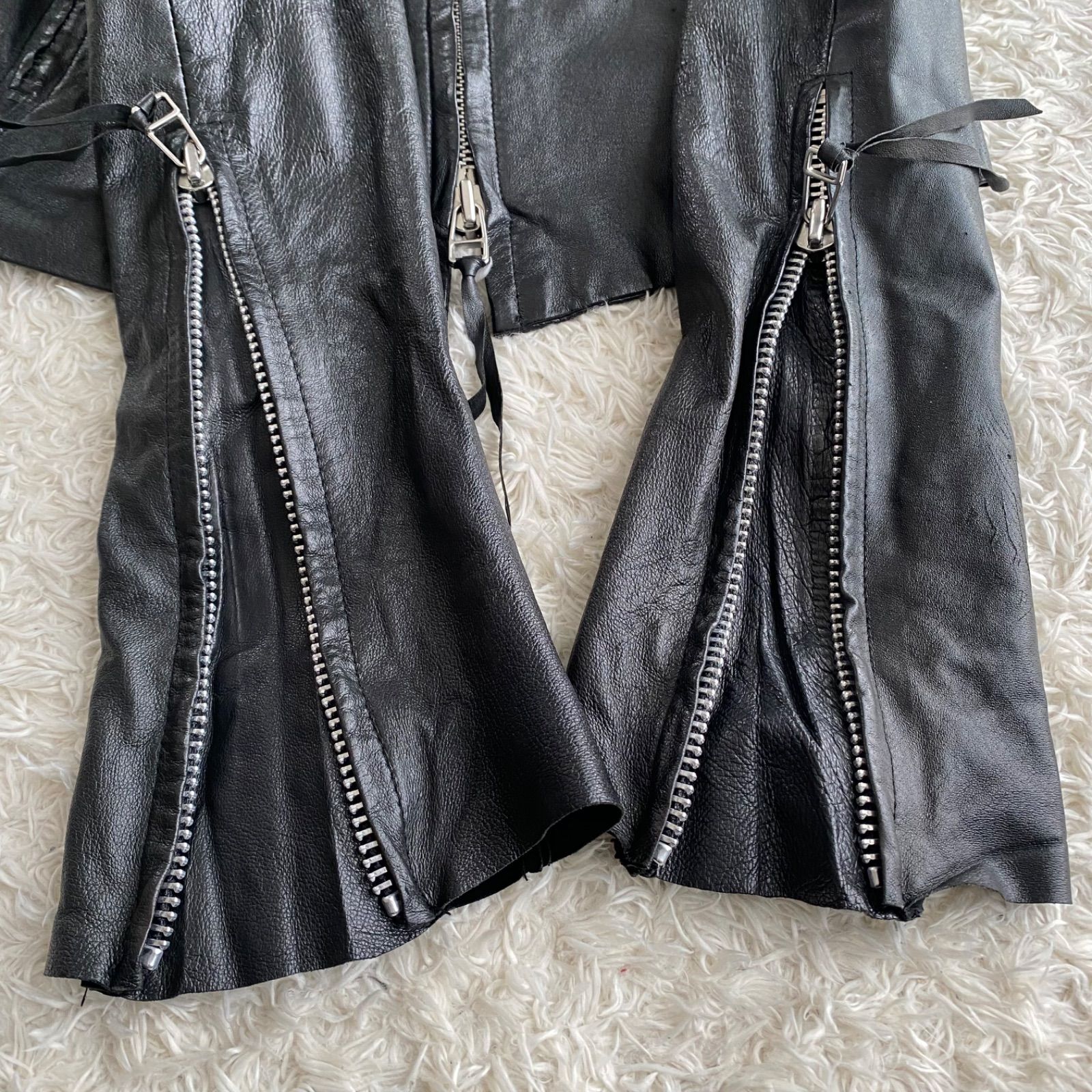 EKAM leather jacket エカム レザージャケット 変形 ダブルジップ