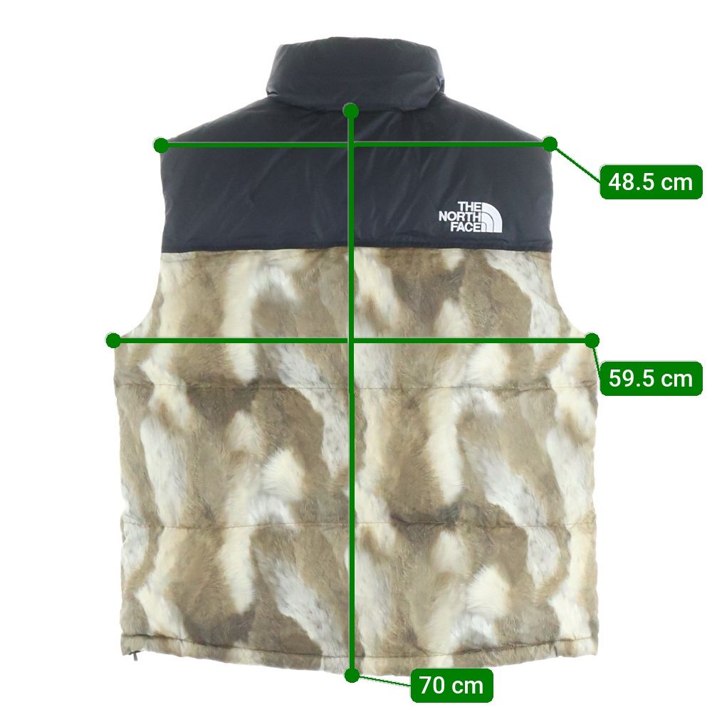 SUPREME (シュプリーム) 13AW ×THE NORTH FACE Fur Print Nuptse Vest