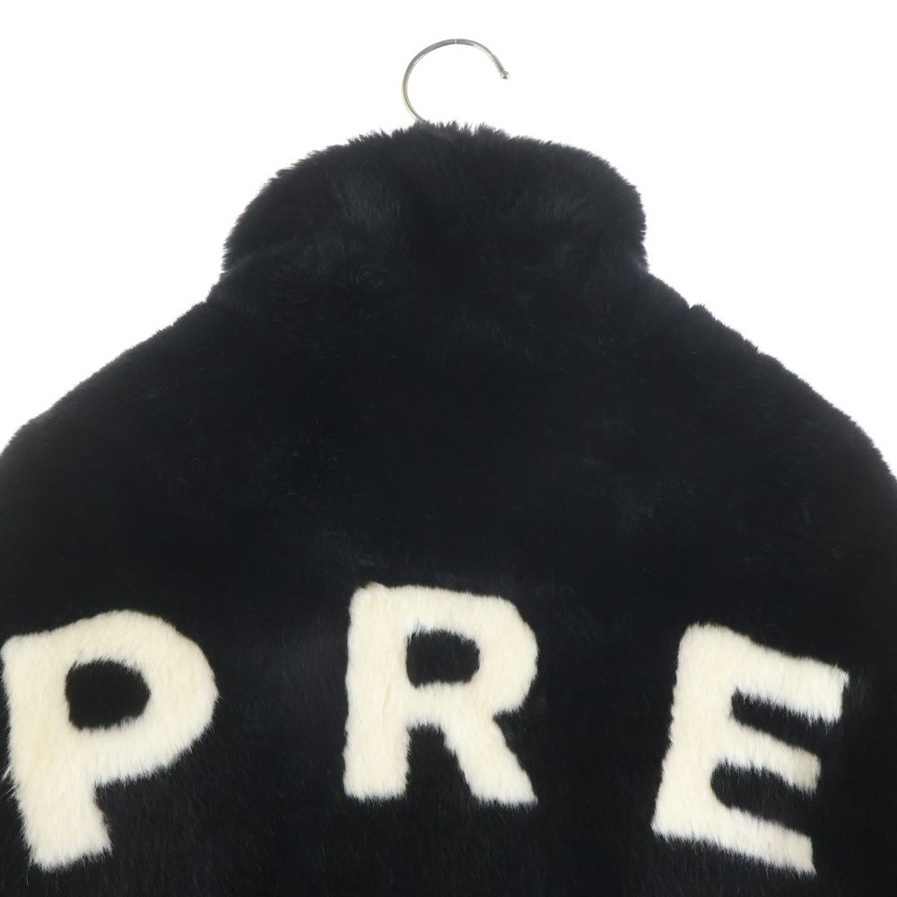 SUPREME シュプリーム 17SS Fake Fur Bomber Jacket Black バックロゴデザイン フォウファー ボンバー ジャケット ブラック SUPREME (シュプリーム) 17SS Fake Fur Bomber Jacket Black バック