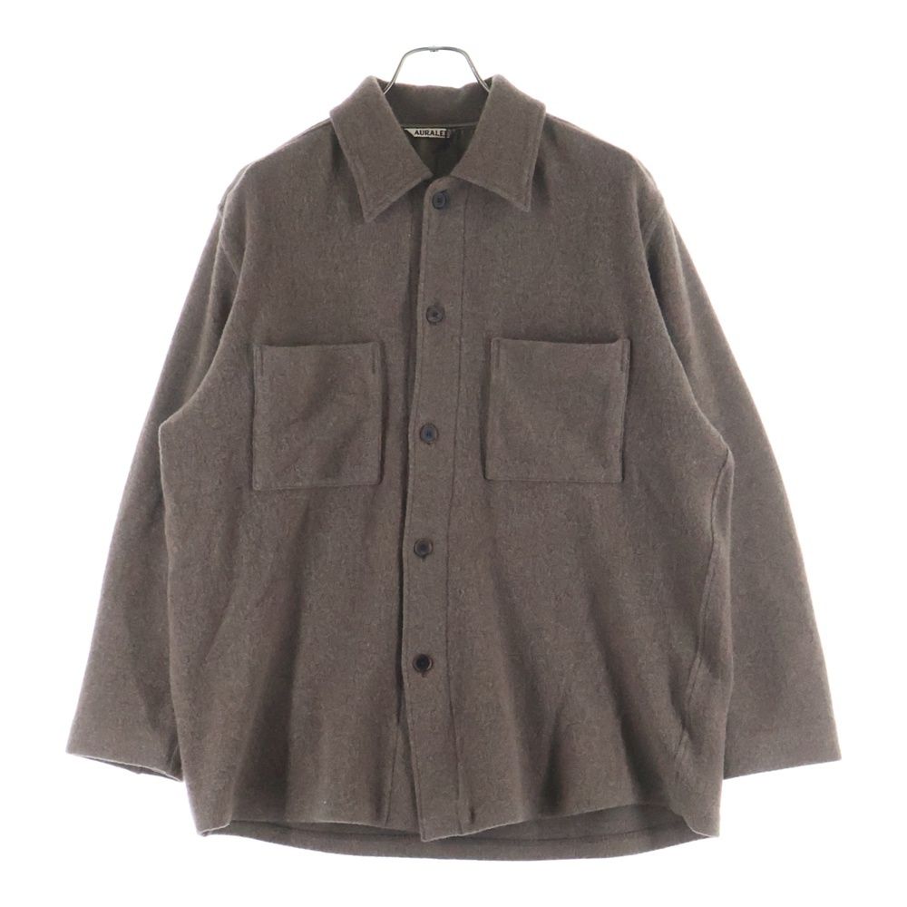 AURALEE ウールカシミアブラッシュドジャージービッグシャツ AURALEE