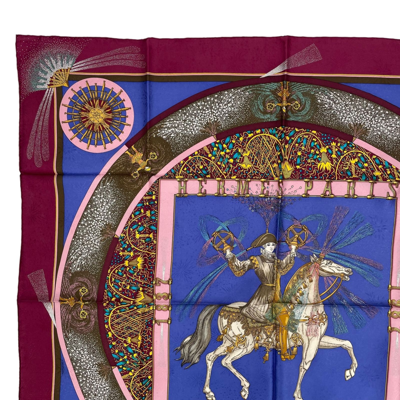 新品同様 HERMES エルメス スカーフ シルク カレ90 FEUX D