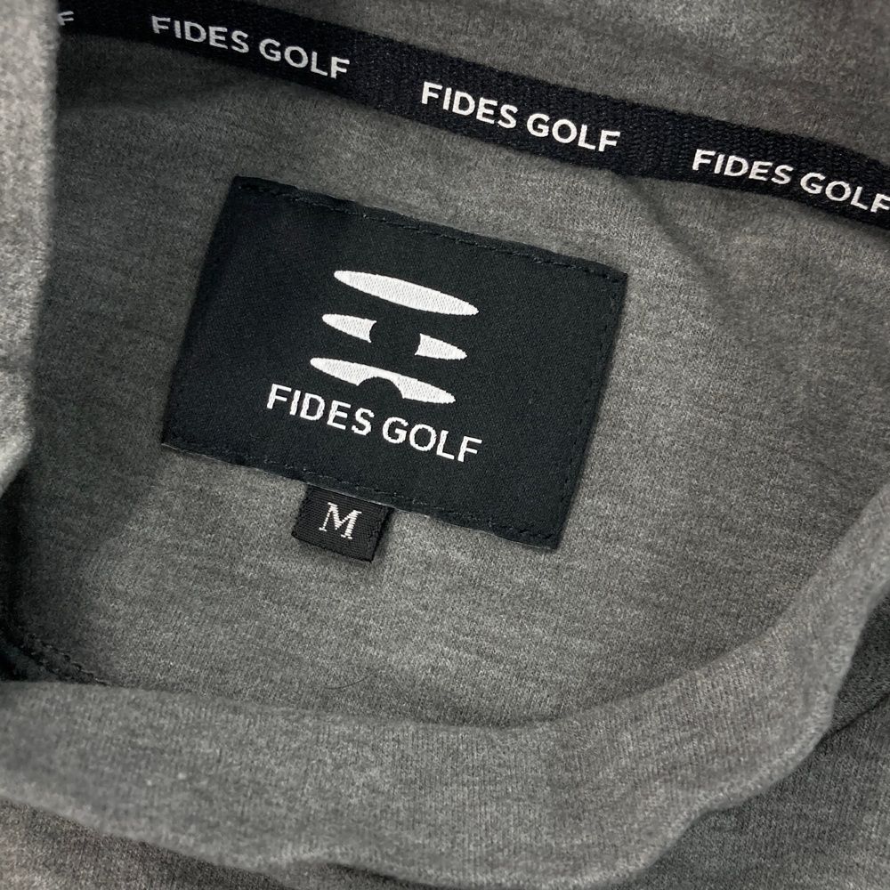 サイズ：M FIDES GOLF フィデスゴルフ バイカラー モックネック長袖T