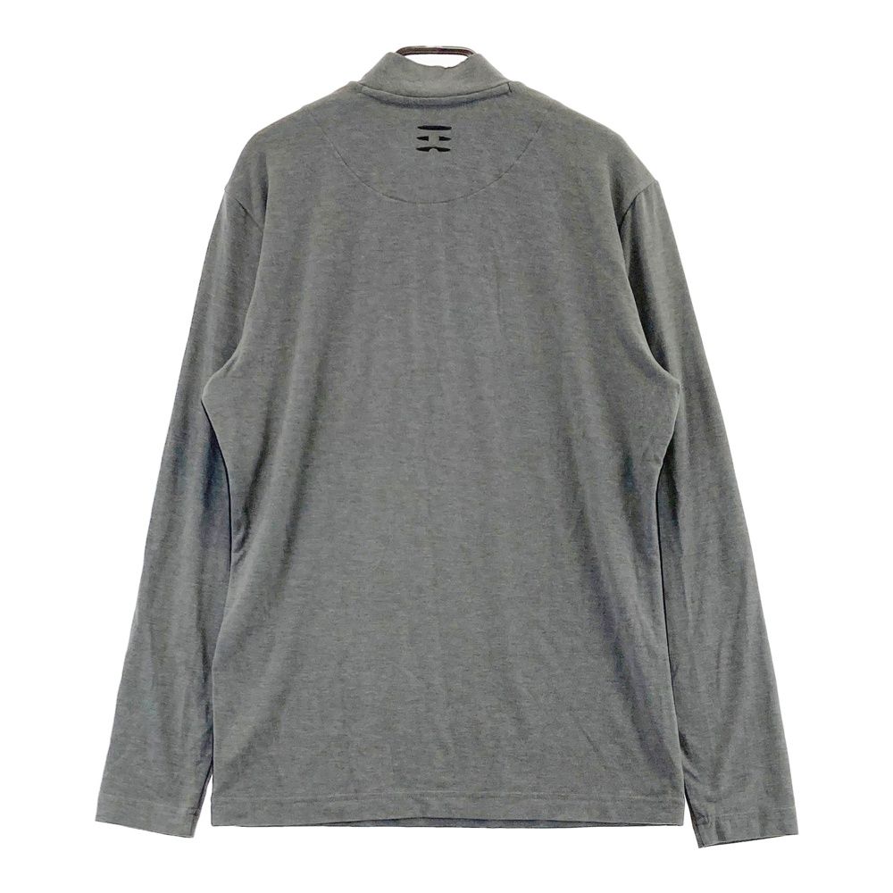 サイズ：M FIDES GOLF フィデスゴルフ バイカラー モックネック長袖T