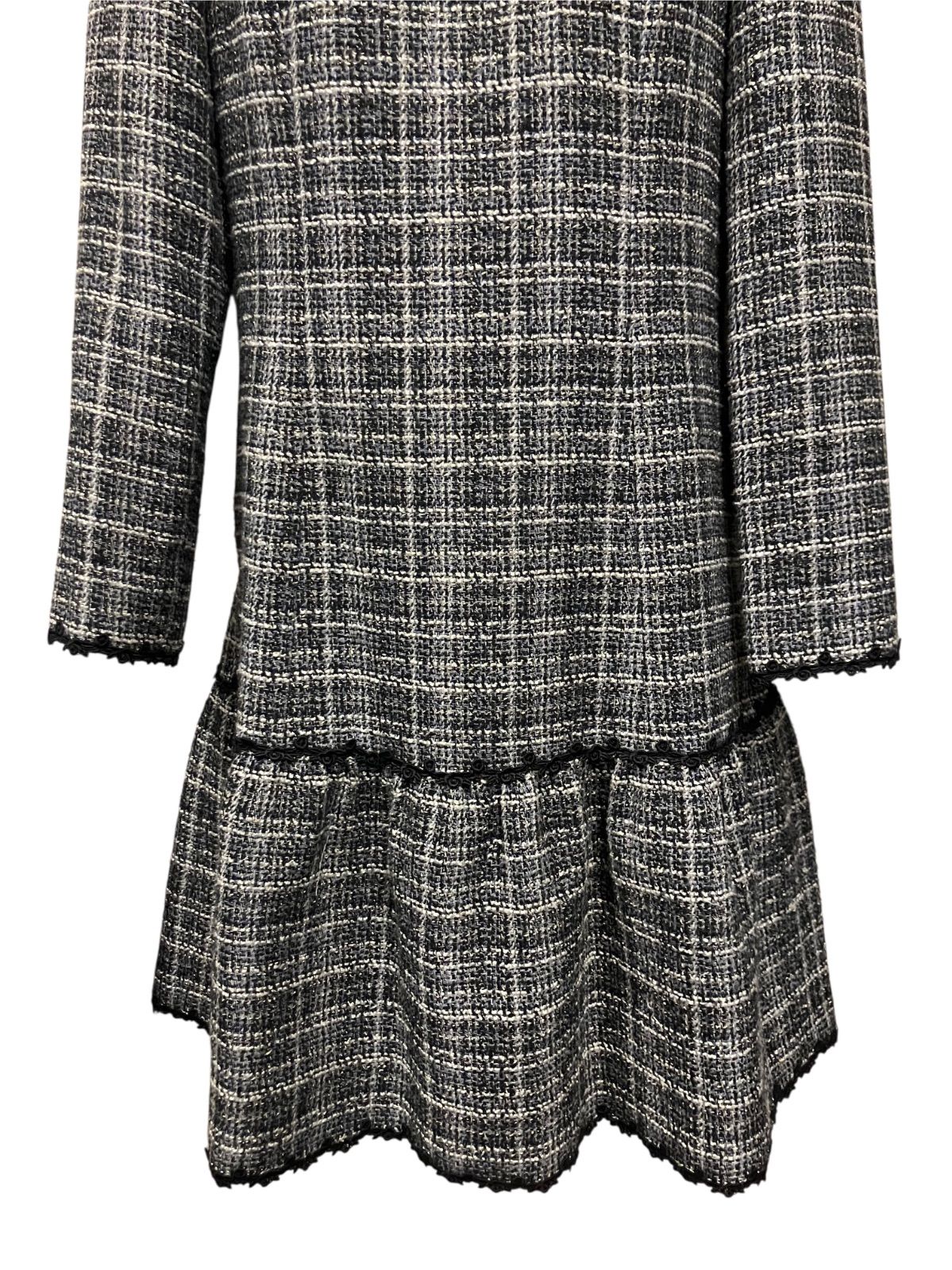 ZJL03 M'S GRACY エムズグレイシー ツイード ワンピース グレー 38