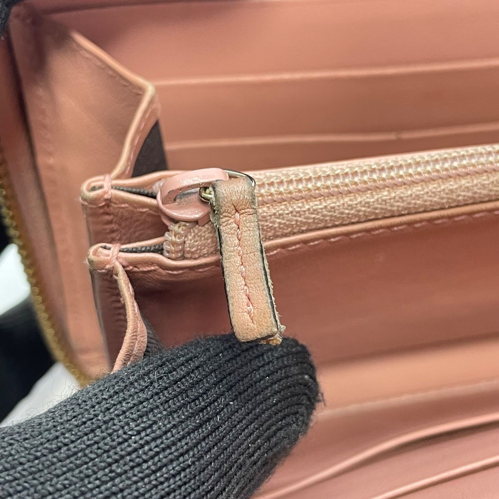 3191 GUCCI グッチ 長財布 ラウンドファスナー GG マイクロ シマ