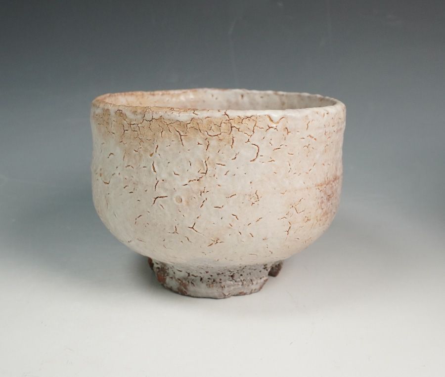 大和保男 萩割高台茶碗 共箱 茶道具 - メルカリ