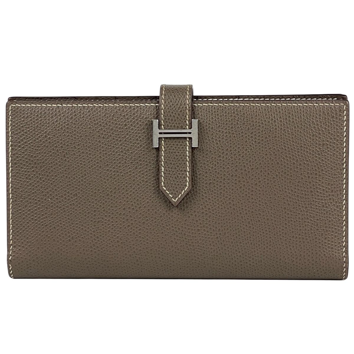 エルメス HERMES ベアン スフレ Hロゴ 二つ折り 長財布 ヴォーエプソン 