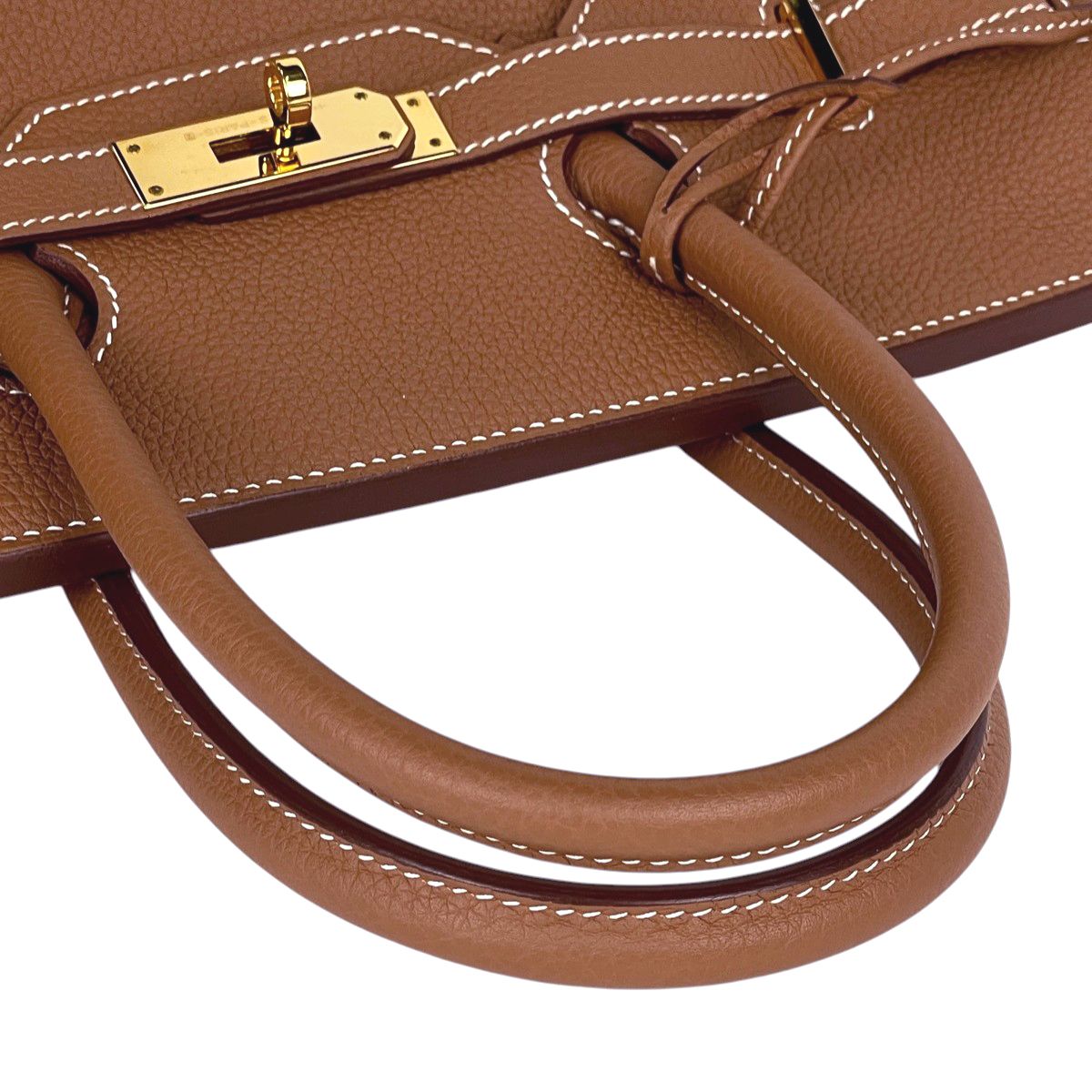 エルメス HERMES バーキン35 ハンドバッグ トゴ ブラウン D レディース 