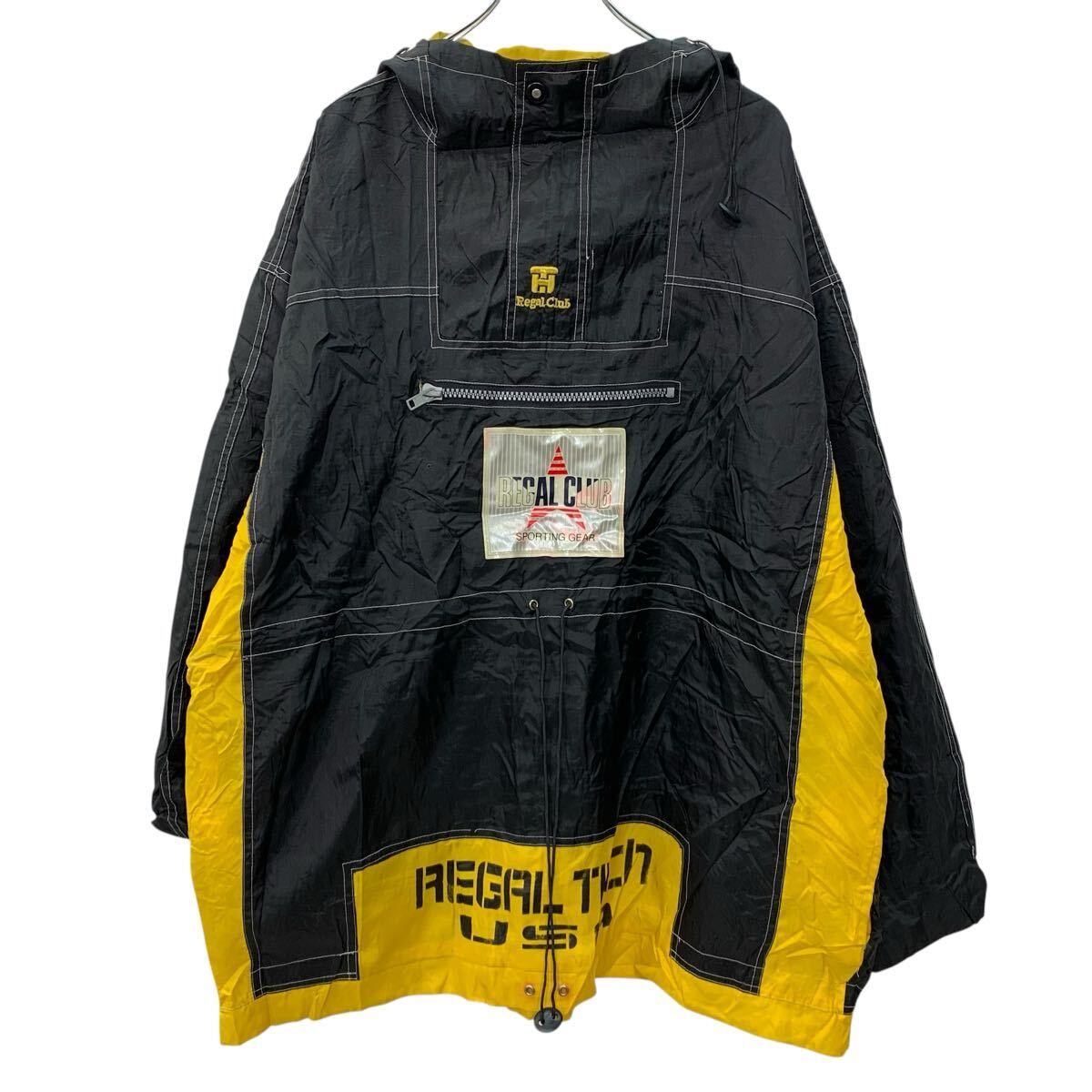 90s～ ナイロンジャケット XXL ブラック ハーフジップ アノラック 