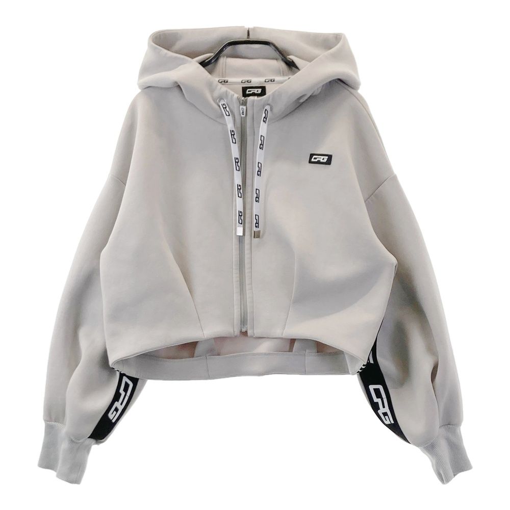 サイズ：2 CPG GOLF シーピージーゴルフ ; ショート丈 スウェット地 ジップパーカー  グレー系 [240101597813] ゴルフウェア レディース ストスト