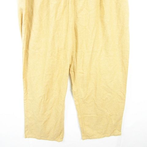 サマンサモスモス SM2 イージー ワイドパンツ 麻 綿 F イエロー