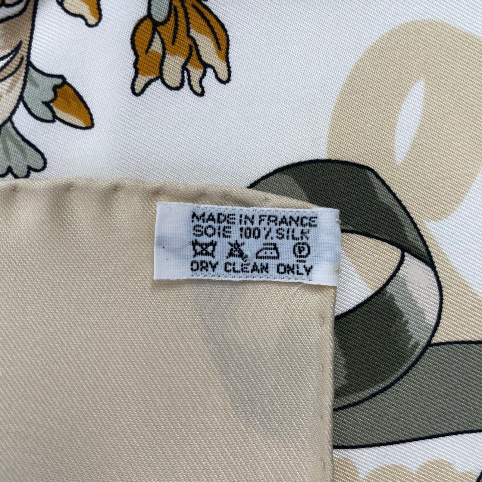美品 HERMES エルメス スカーフ シルク カレ90 Copeaux おが屑 馬柄 