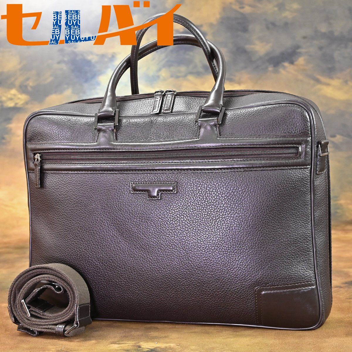 本物 超美品 テストーニ 最高級グレインレザー 2WAYメンズビジネス