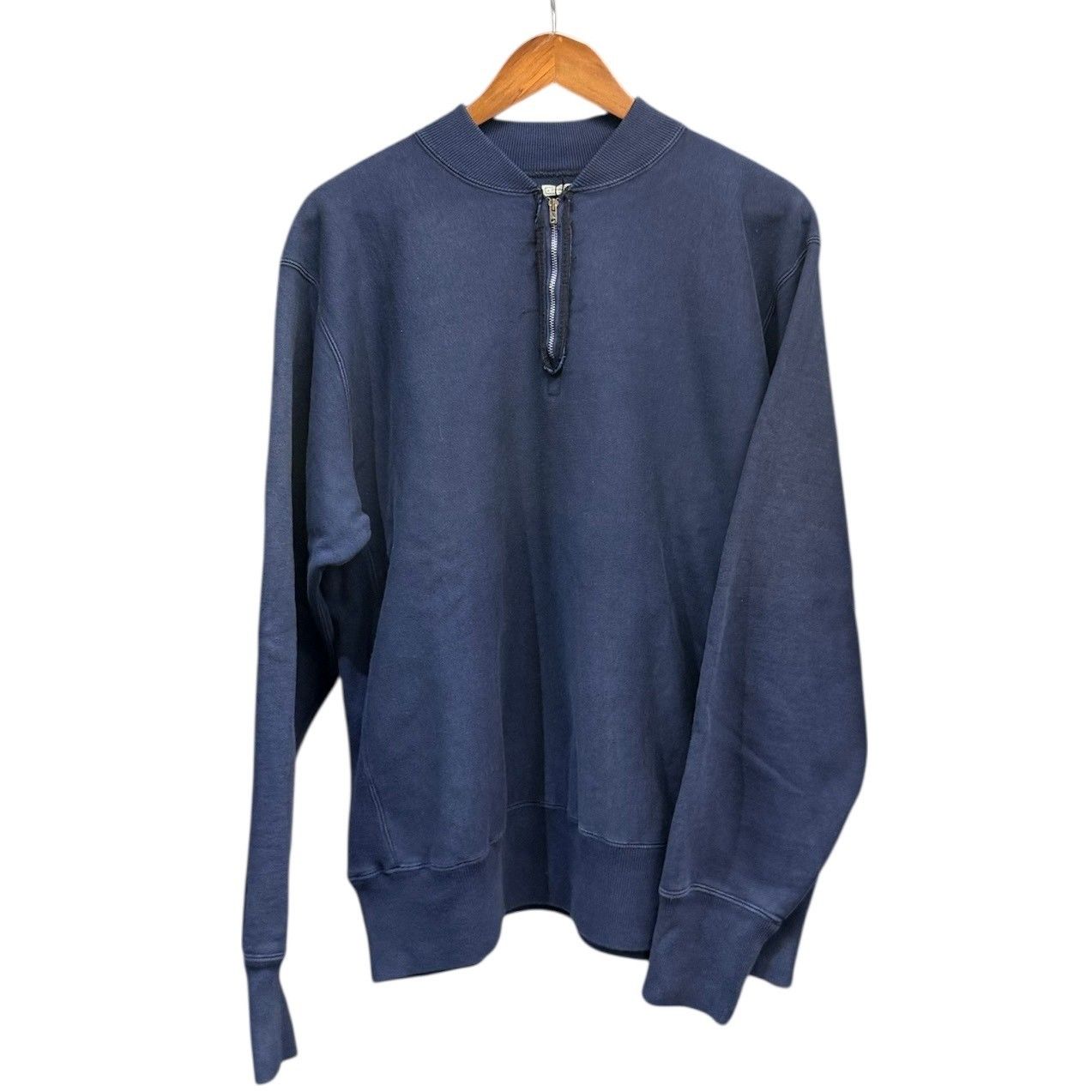 A.PRESSE アプレッセ 26SS Vintage Half Zip Rib Collar Sweatshirt