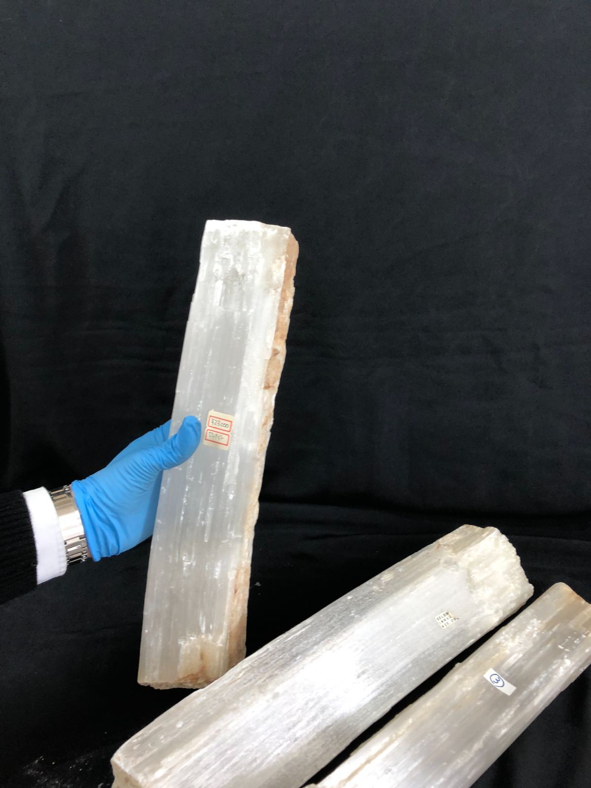  天然石SELENITE セレナイト 原石BOX|モロッコ産 木製小物 置物 インテリア小物