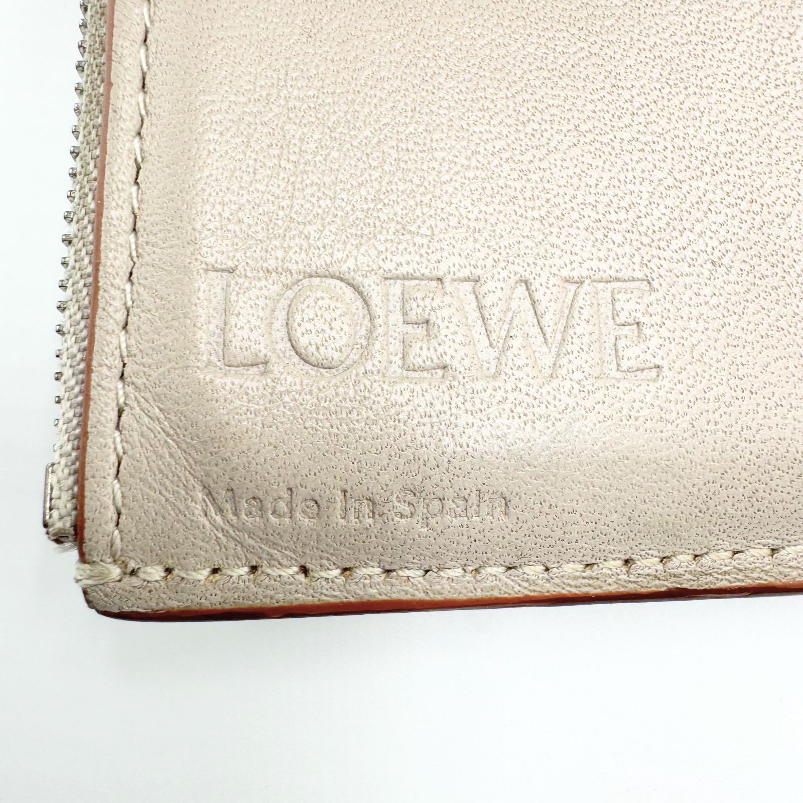 LOEWE ロエベ アナグラム スモール バーティカルウォレット グレージュ 