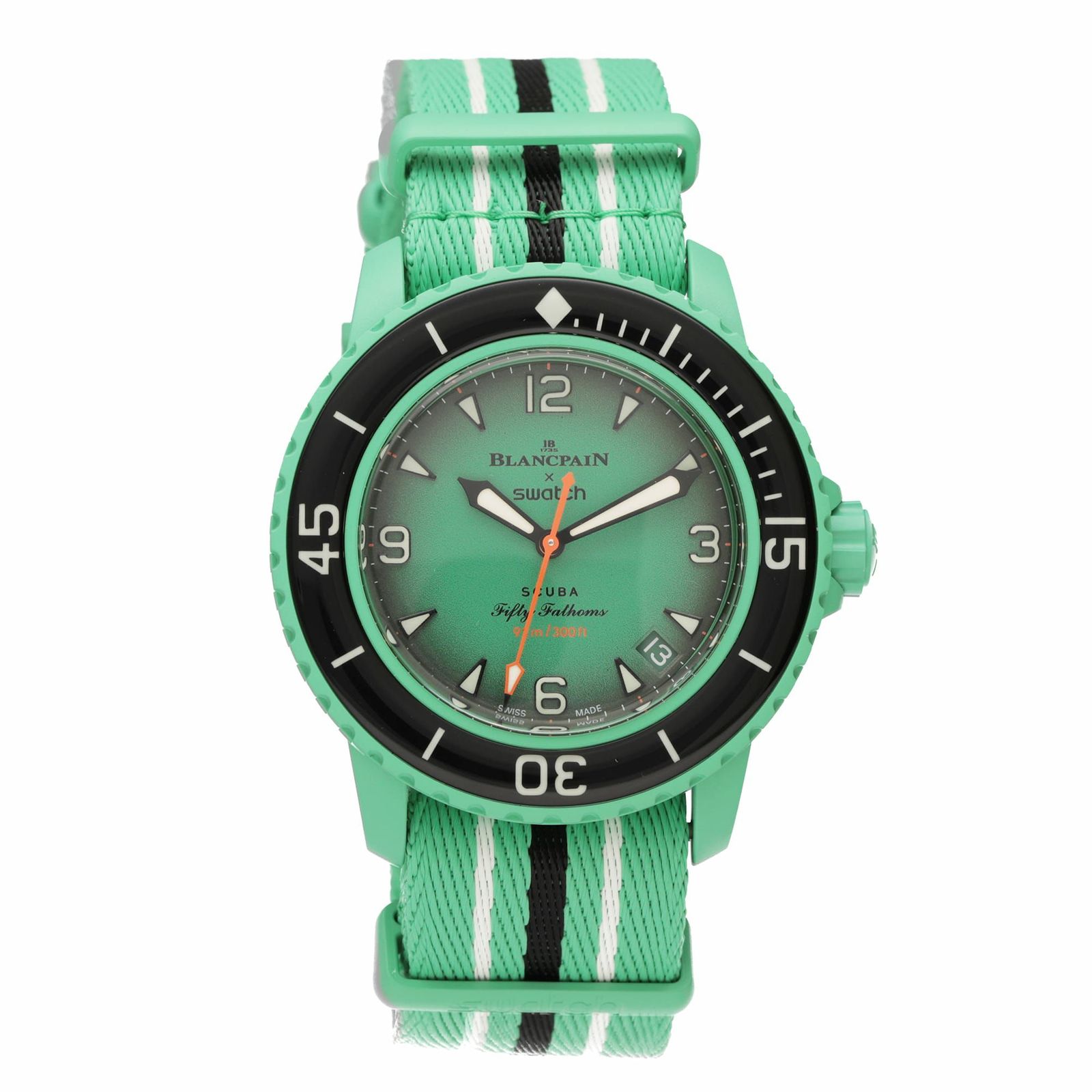 ブランパン × スウォッチ 時計 インディアン オーシャン SO35I100C グリーン文字盤 自動巻き BLANCPAIN X SWATCH INDIAN OCEAN ダイバーズ インディアン オーシャン