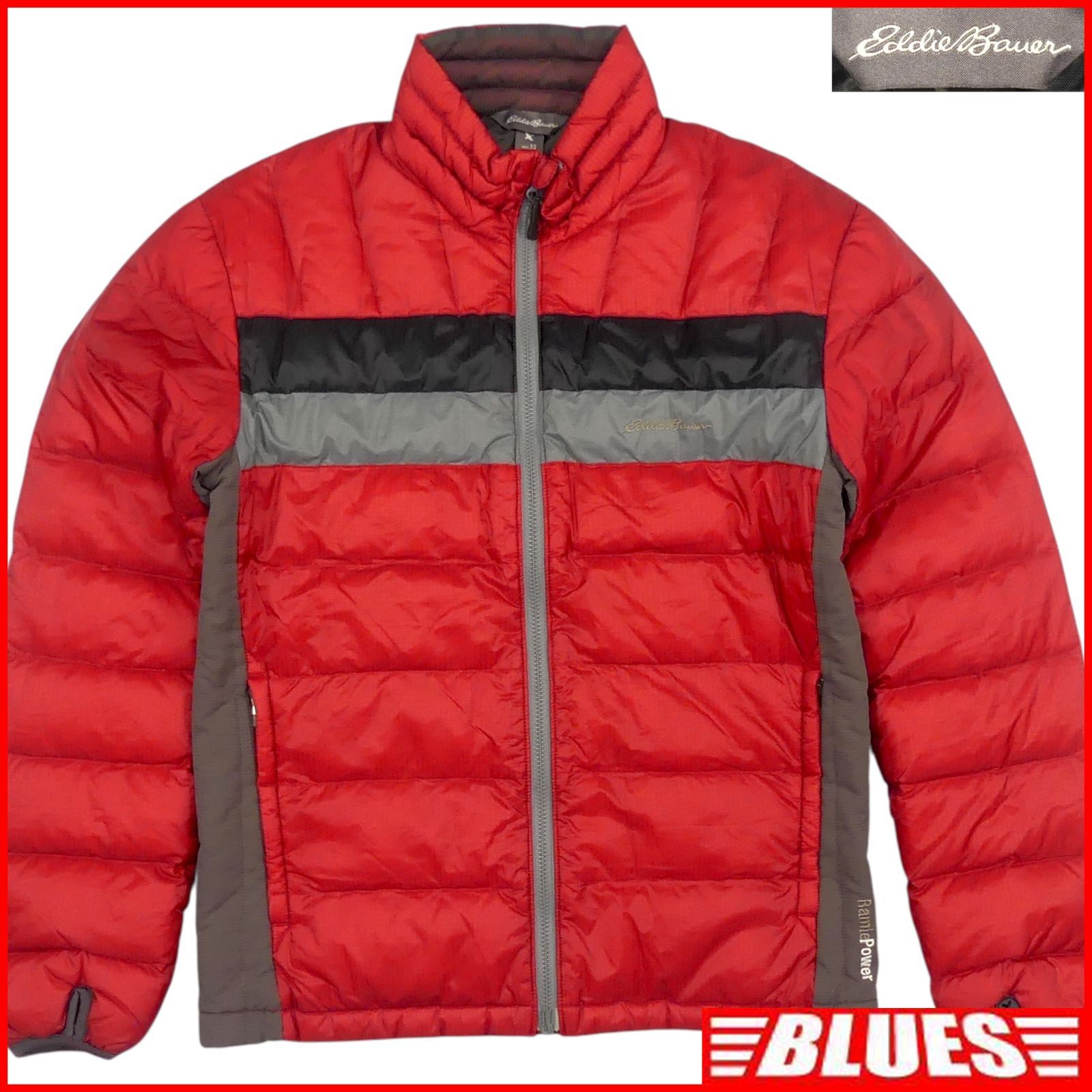 Eddie Bauer エディーバウアー ダウンジャケット アウトドア 赤 レッド 